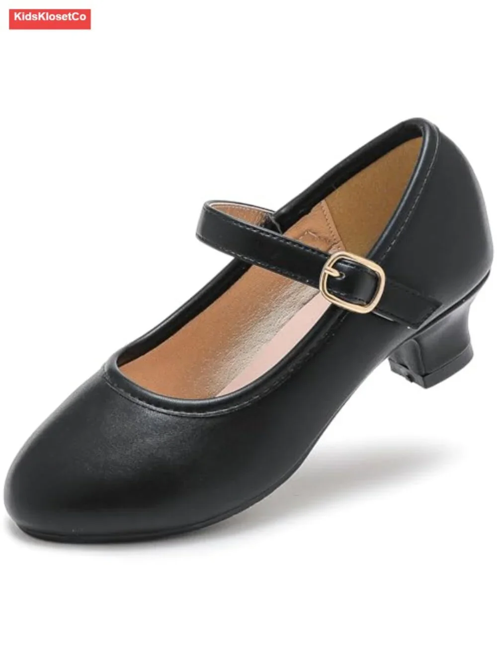 Girls Mary Jane Flats Dress Shoes with Hook and Loop Strap